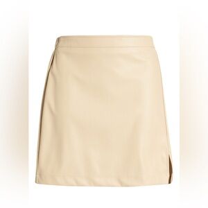 Nordstrom Bp. Faux Leather Skirt in Tan Safari - Size Small